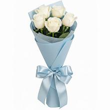 Букет 5 Белых роз Проуд в Неболчах