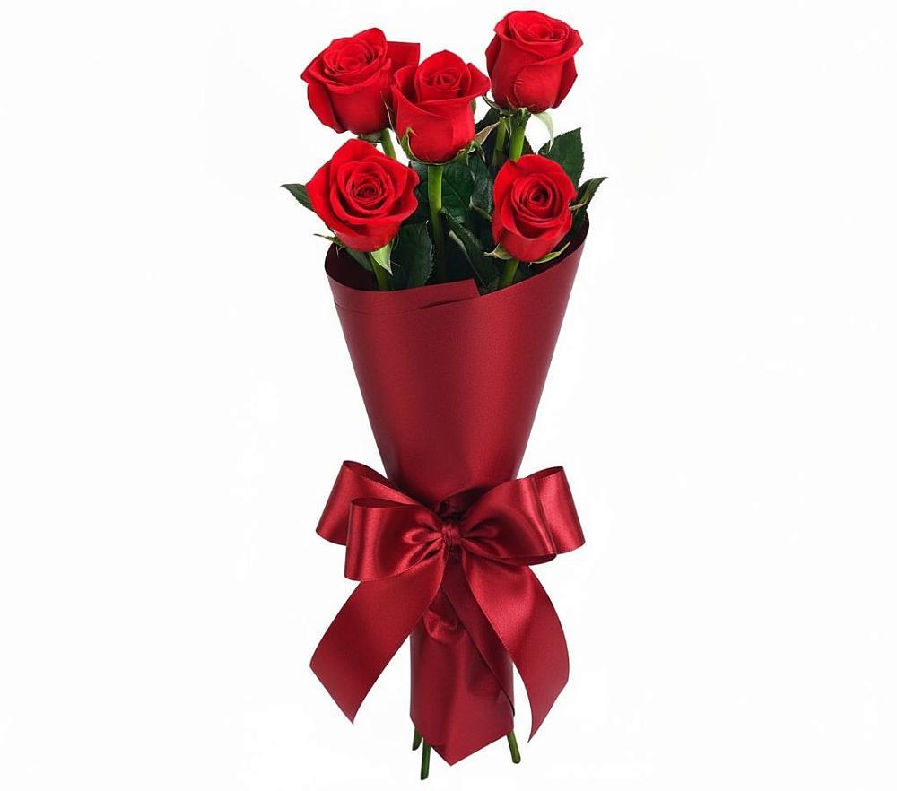 Букет 5 Красных роз Эдлесс Лав в Неболчах