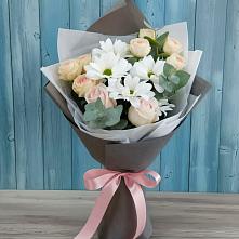 Букет цветов из:  Хризантемы и Розы в Неболчах
