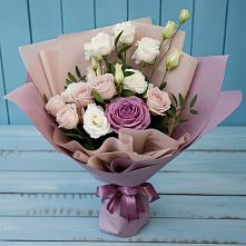 Букет цветов из:  Розы и Лизиантусы в Неболчах