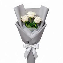 Букет 3 белые розы в Неболчах