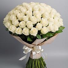 Букет 101 беля роза Белоснежка в Неболчах