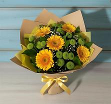 Букет цветов из:  Герберы и Хризантемы в Неболчах