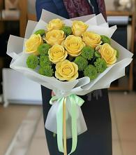 Букет цветов из:  Хризантемы и Розы в Неболчах