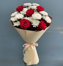 Букет цветов из:  Розы и Хризантемы в Неболчах