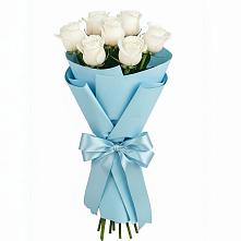 Букет 7 белых роз Проуд в Неболчах