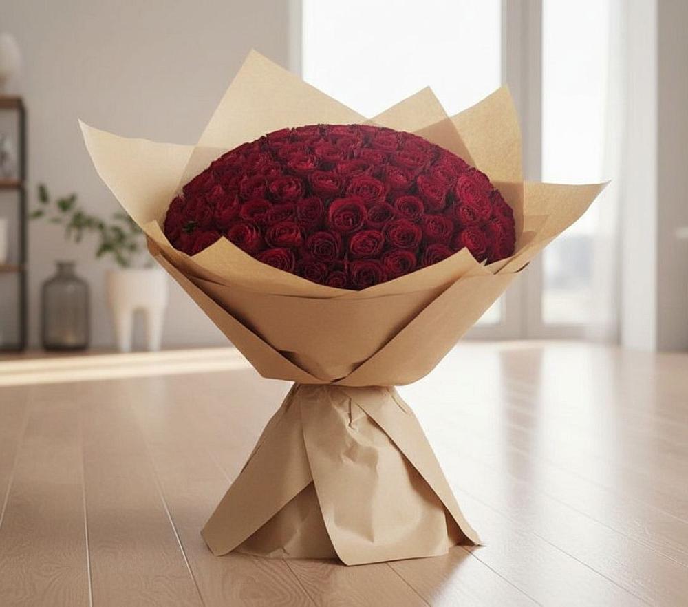 Букет 101 Красная роза в Неболчах