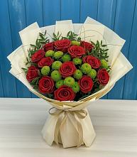 Букет цветов из:  Розы и Хризантемы в Неболчах