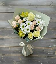 Букет цветов из:  Альстромерии, Розы и Хризантемы в Неболчах