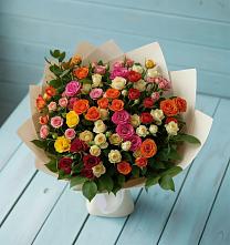 Букет Микс из разноцветных кустовых роз #REPLACE_PRED# Неболчах
