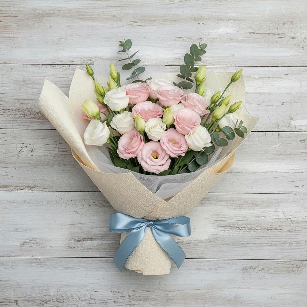 Букет цветов из: Лизиантусы в Неболчах